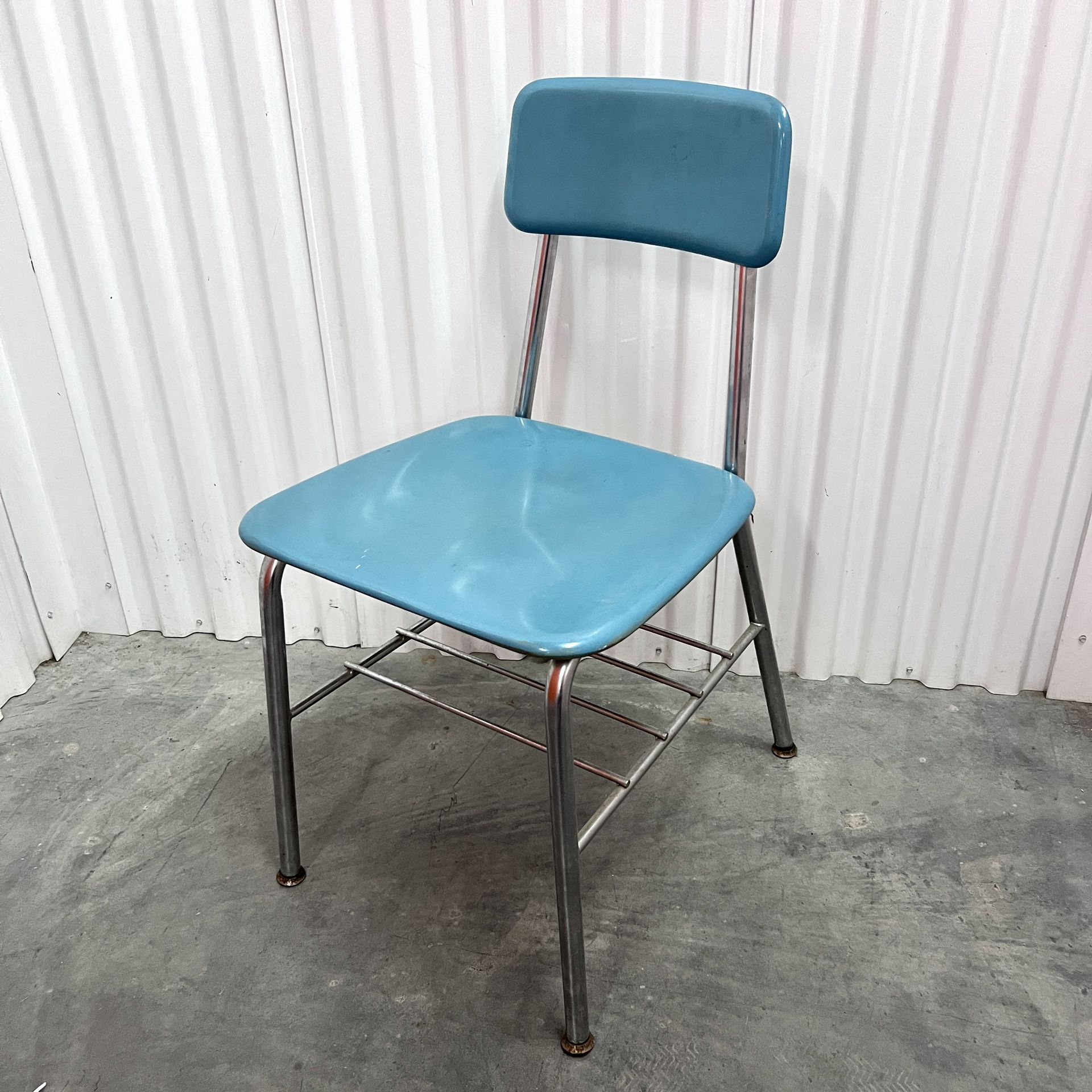 Vintage Aqua Turquoise Heywood Wakefield Woodite Desk Chair