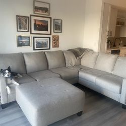 Sectional Couch And Ottoman 