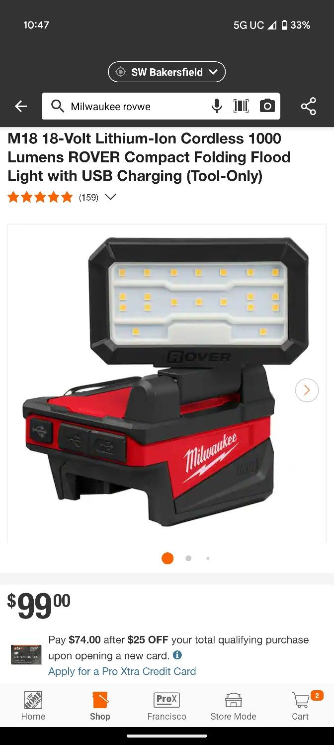 Milwaukee Rover Light M18