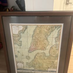 Framed Vintage New York City Map Print – Large