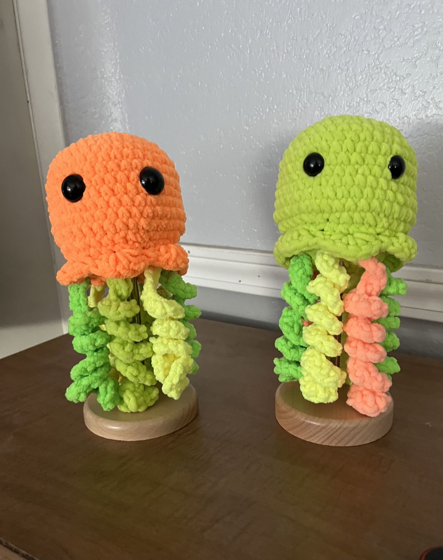 Homemade Crochet Jellyfish Plushy Stuffy Stuffed Animal