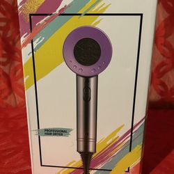 Professional Hair Dryer- Gray/ Fushia