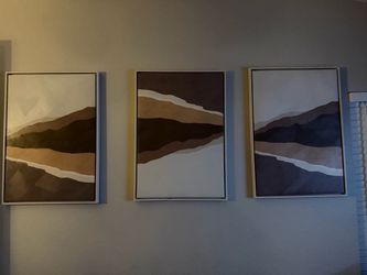 Abstract Landscape Canvas Wall Art Set of 3