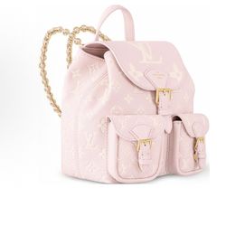 LOUIS VUITTON BACKUP Letter Embossed Magnetic Buckle Flip Open and Closkin Backpack Women's(748)68