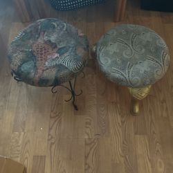 Footstools Metal And Cloth