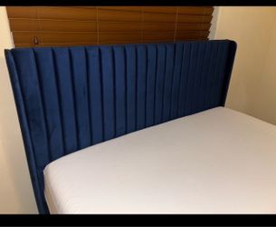 Queen bed frame plus mattress like new