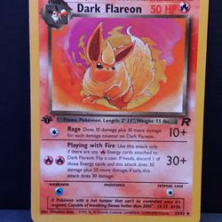 1st Edition Dark Flareon Mint - Pokemon Team Rocket