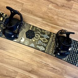 Burton SeVeN snowboard with custom binding 160 160cm