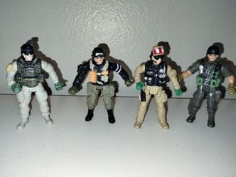 Vintage Chap Mei Military Soldier Action Figure 3.75" Lot of 4