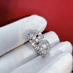 Diamond Ring Chain Link Ring