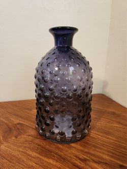 Living Spaces 12" Purple Glass Vase