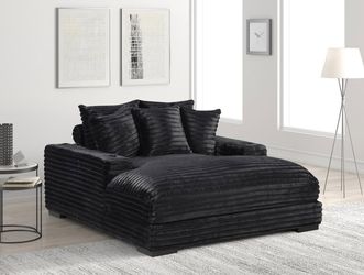 Brand New Brand New Modern Plush Corduroy Chaise Sofa with USB Charger and Cup Holder