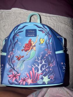 Loungefly little mermaid mini backpack and wallet set