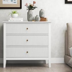 Brand new in box 3 Drawer Dresser, Painted 30 Inch Tall Wood Nightstand with Storage