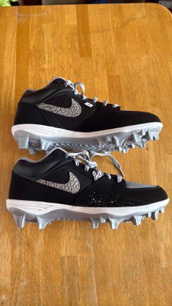 New Nike Jordan stadium 90 low TD football cleats black red cement Men’s 10 or 12