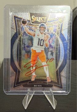 2024 Bo Nix Panini Select Concourse #30 rc Auto