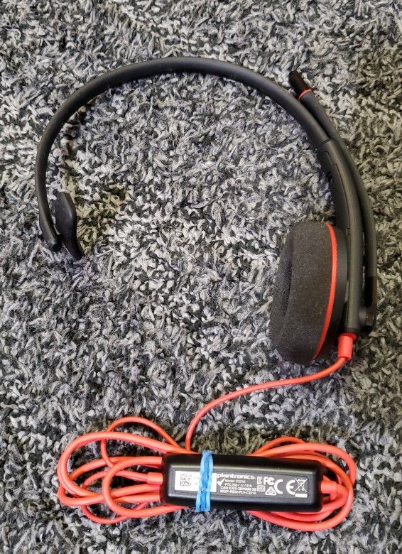 Plantronics Blackwire C3210 USB-C Headset, On-Ear Mono Wired Headset