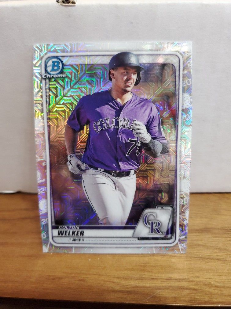 Colton Welker Mojo Refractor Bowman Chrome Rookie Prospect Card