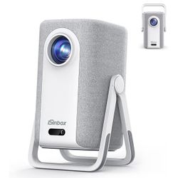 Short Throw/1200ANSI/Built in Apps] 4K Outdoor Projector with WiFi and Bluetooth, Auto Focus Projector with Dual-Mode Stand, Smart Portable Proyector 