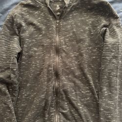 Art Class-Boy's Black speckled full-zipper hooded sweatshirt