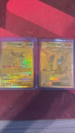 Greninja and charizard gold pokemon cards
