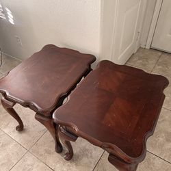 wooden side tables