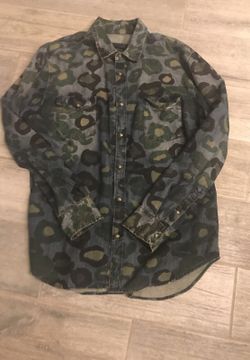 Camo button up