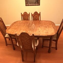 Dining room table with chairs