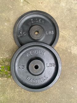 Pair of 35 LB Standard Plates 1” Hole