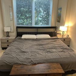 King Mattress + Frame + Headboard 