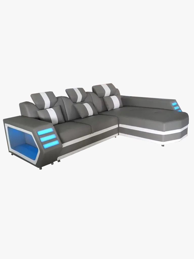 New Sectional Sofa grey LED 