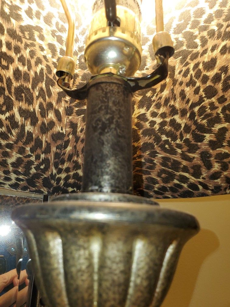 SOLD...Leopard Print Sofa Lamps (2)