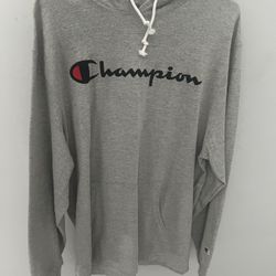 Men’s Large grey champion hoodie 