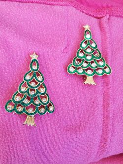 2 Christmas Tree Pins  