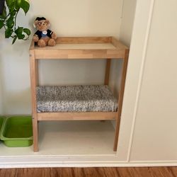 2-Tier Solid Wood Utility Shelf