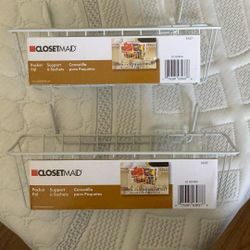 2 ClosetMaid Pocket Pal Wire Closet Basket NEW