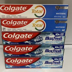 Colgate Total and Max fresh toothpaste all 5 for $10