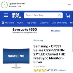 Samsung 27" LED Curved Monitor