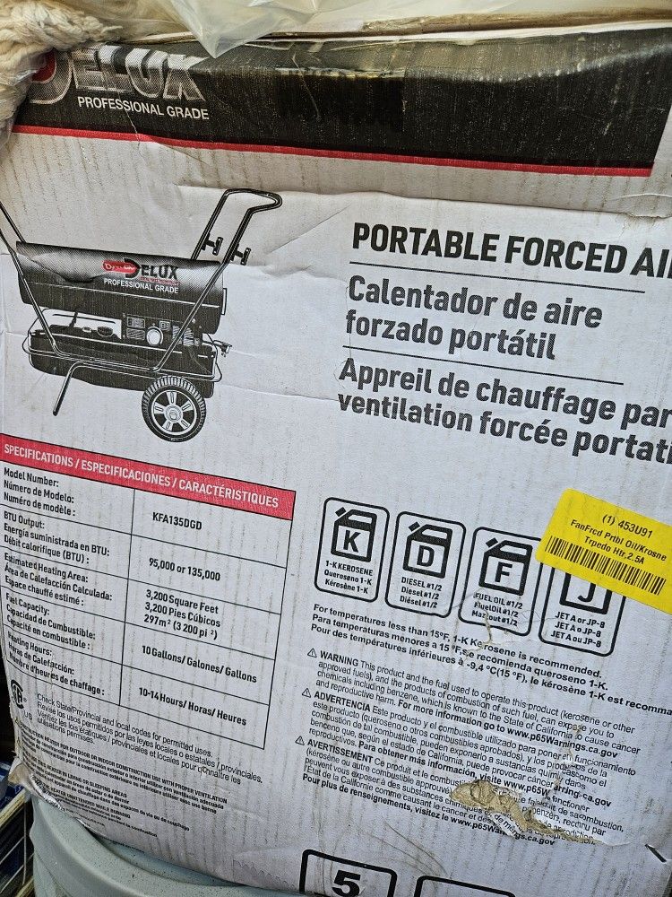 DYNA-GLO Portable Oil and Kerosene Torpedo Heater