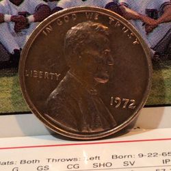 1972 Lincoln One Cent Penny Doubled 