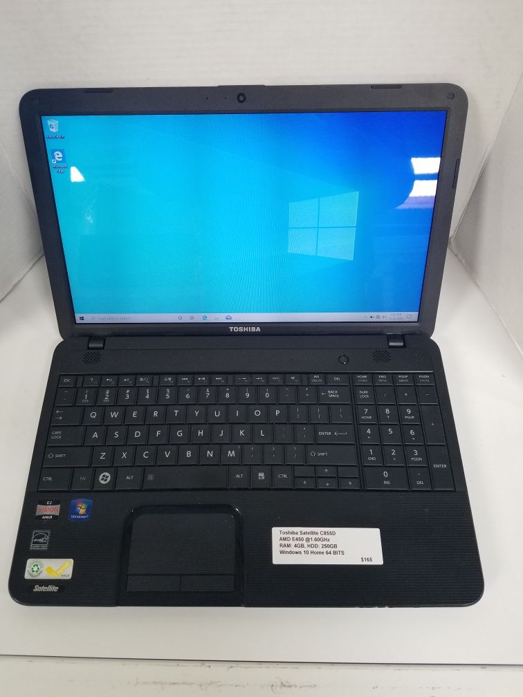 Toshiba Satellite Laptop Computer -- Full System ( Windows 10 )