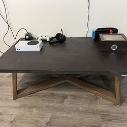 Brown stone coffee table