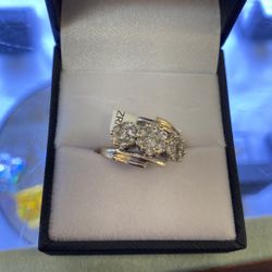 14k white gold diamond ring 