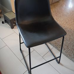 4 dark grey pleather high chairs (Willing to sell two for $40)
