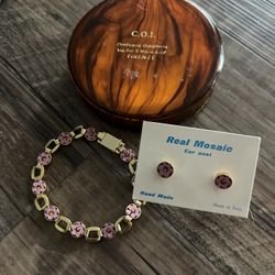 Mosaic Girls Bracelet & Earring Set, Italy