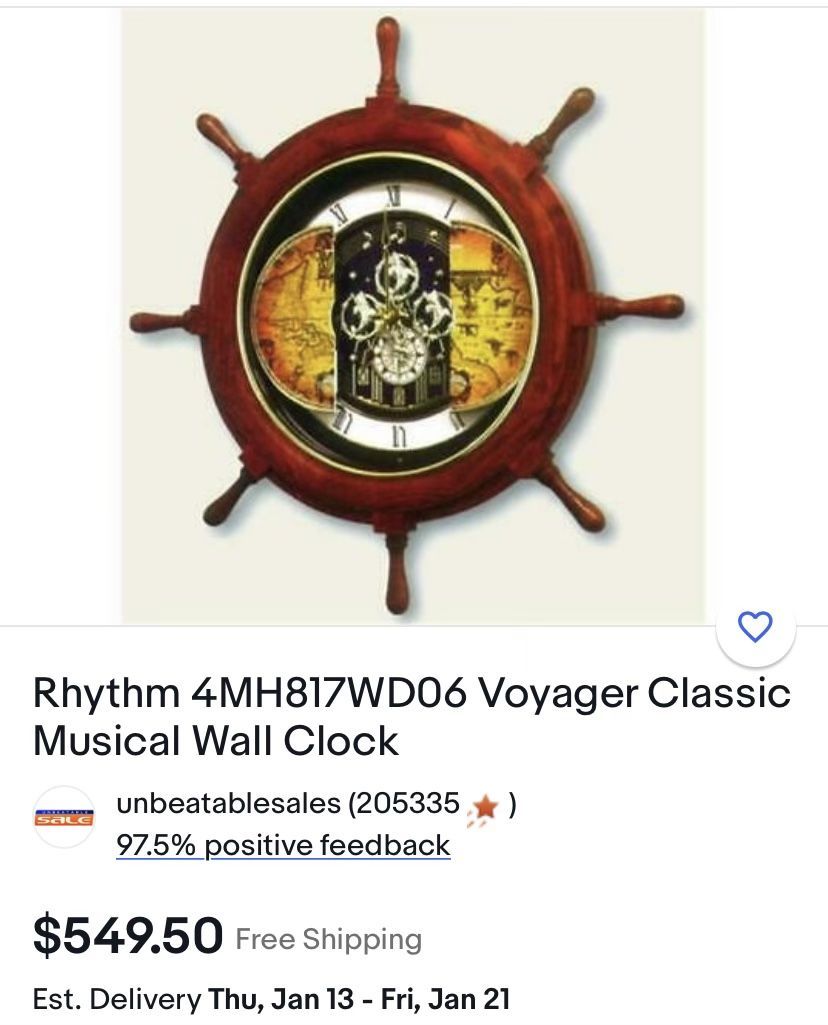 Rhythm Classic Musical Wall Clock