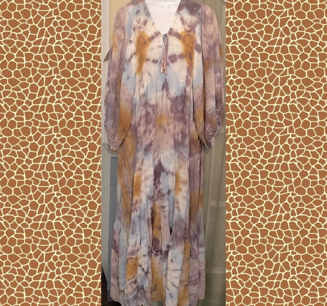 Bohemian Tie-Dye Maxi Dress