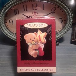 Vintage Hallmark Keepsake ornament Baby's First Christmas Bear star Child's age collection Christmas ornament 1995 New $10