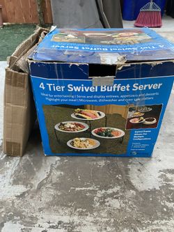 4 Tier Swivel Buffet Server