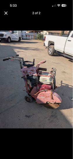 saw walk behind concrete cement clipper c13 honda engine
